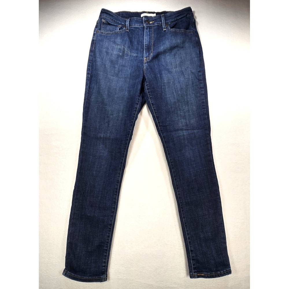 Levis 721 High Rise Skinny Jeans Dark Wash Blue Denim Size 32 High Waisted